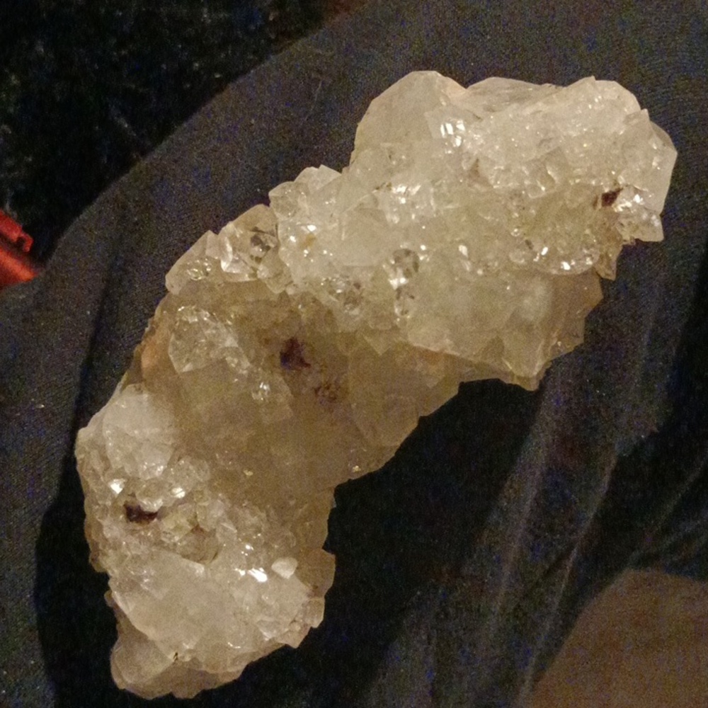 Massive raw ultra clear  apophyllite with pink stilbite